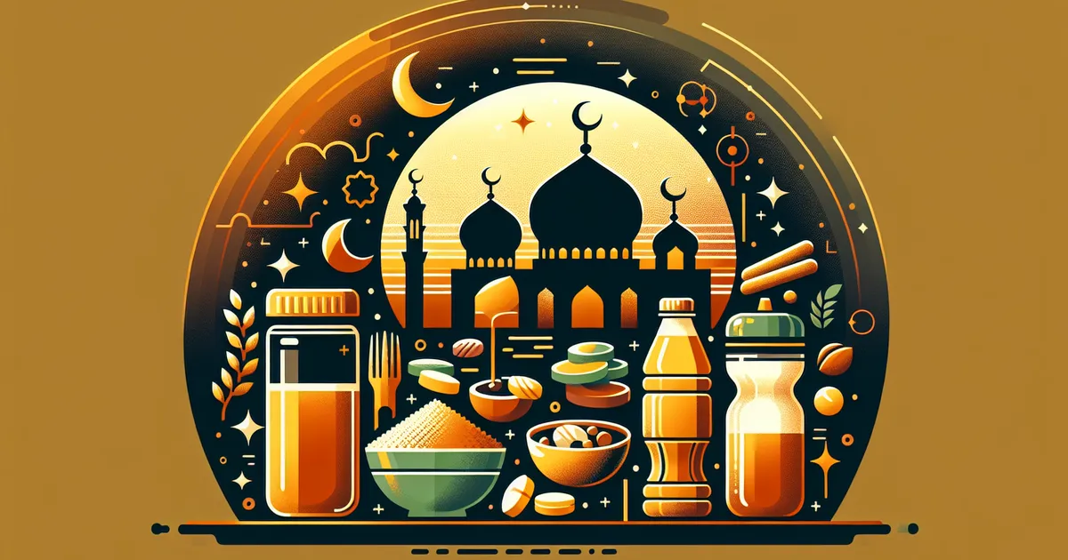 A variety of healthy foods for Ramadan meals